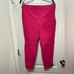 Talbots Heritage Crop Pants Size 8p Magenta Pink Side Zip 30 X 23.5” Mp Classic‎
